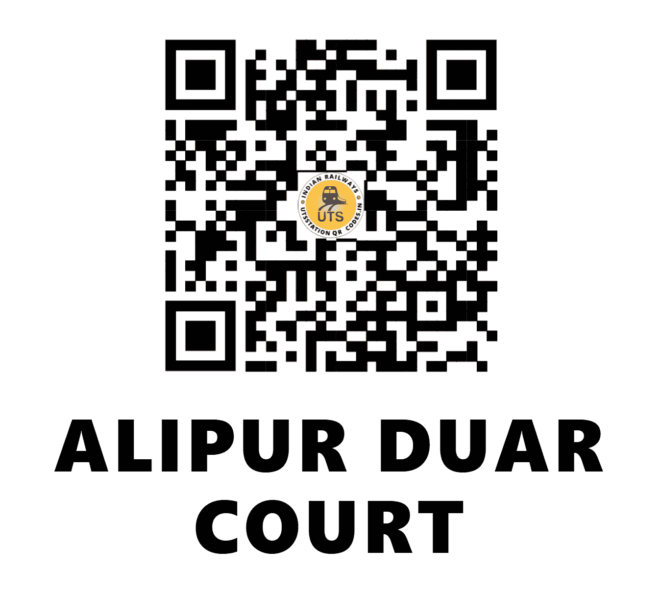 UTS QR Code for ALIPUR DUAR COURT - APDC (NF - WEST BENGAL)